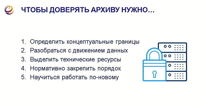 Принципы обеспечения доверия к архиву